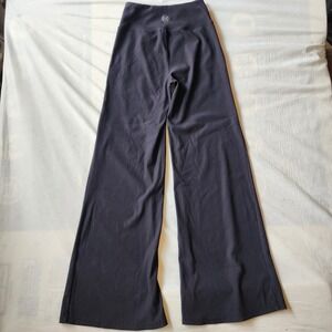 Salty Honey Ribbed Wide Leg Pants Charcoal Black High Waisted Lounge Trousers M